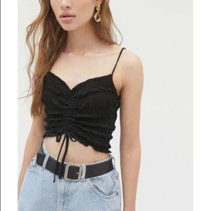 UO Sophie Ruched Cropped Top